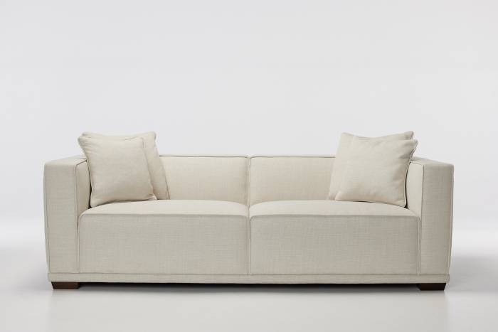 Porto - Large 3.5 Seater Luxury Modern Sofa, Soft Cream Premium Linen